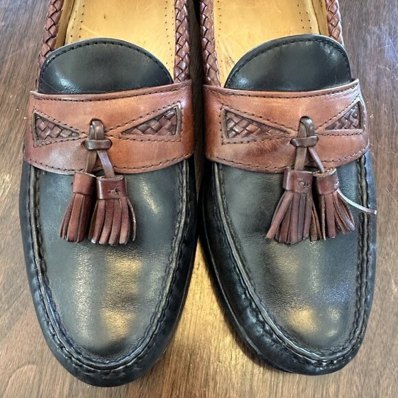 Allen Edmonds Maxfield Leather Tassel Loafers Black Brown Men’s Size 11A main image 11